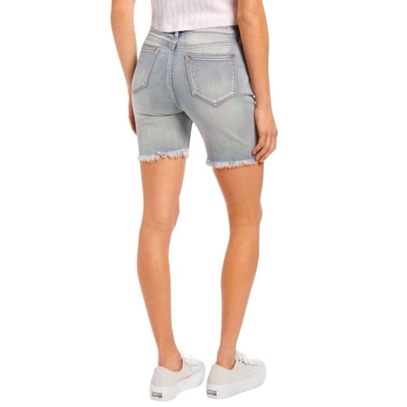 Vigoss 29 (US 8) Ace Bermuda Denim Shorts Distressed Light Wash High Rise - Picture 2 of 11